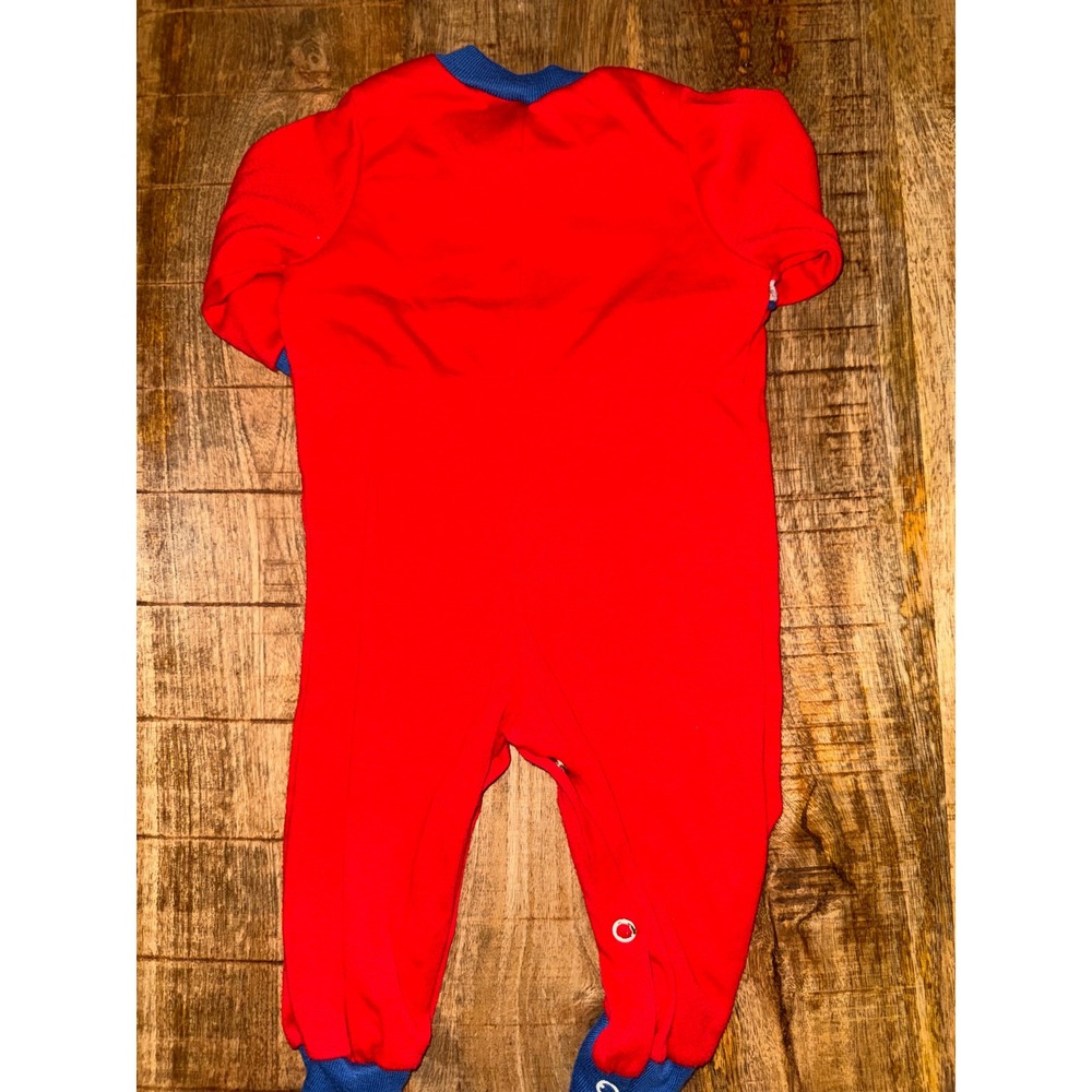 Vintage Stone Apparel Baby Football Romper Red Blue USA Made 6 Months - Picture 4 of 6